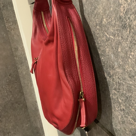 NWOT Samsonite black label leather expandable hobo - Picture 6 of 11